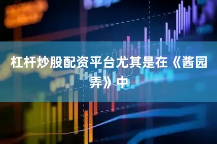 杠杆炒股配资平台尤其是在《酱园弄》中